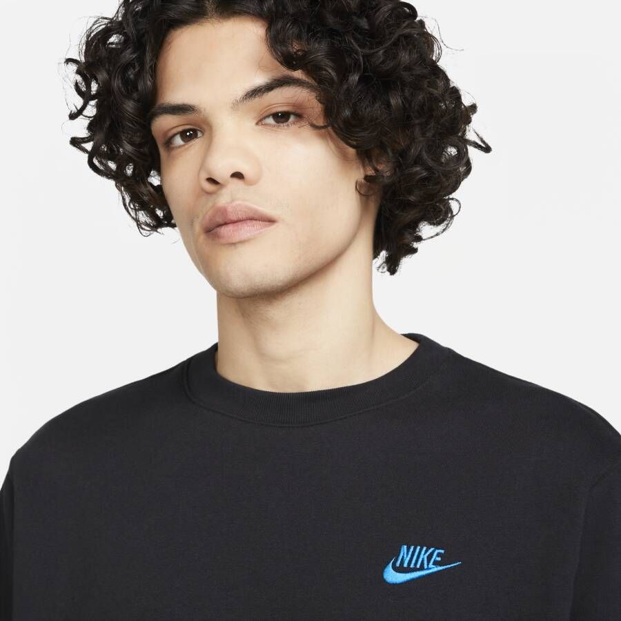 Nike Sportswear Club Sweatshirt van fleece voor heren Zwart