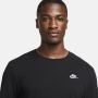 Nike Sportswear Club T-shirt met lange mouwen voor heren Zwart - Thumbnail 4