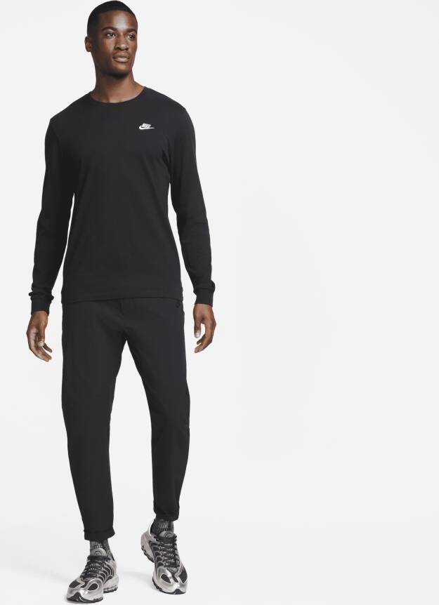 Nike Sportswear Club T-shirt met lange mouwen voor heren Zwart