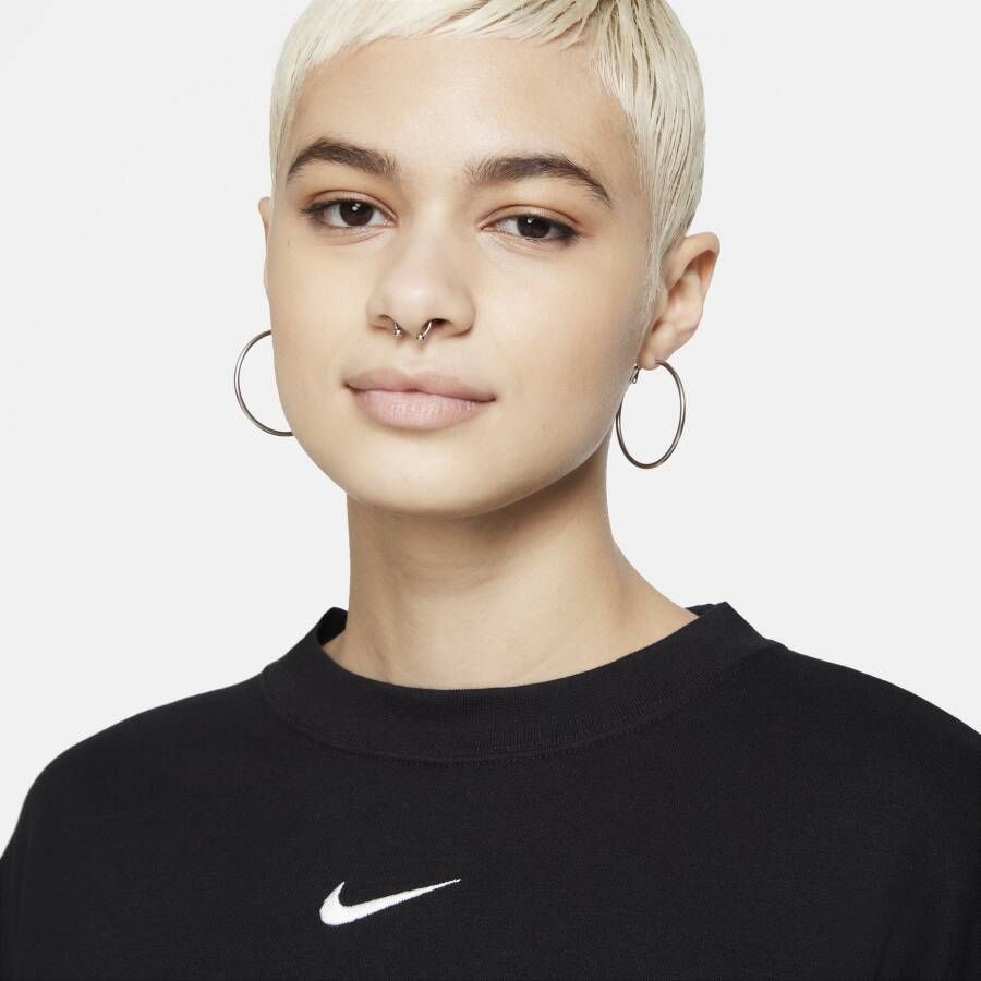 Nike Sportswear Collection Essentials Oversized sweatshirt van fleece met ronde hals voor dames Zwart - Foto 3