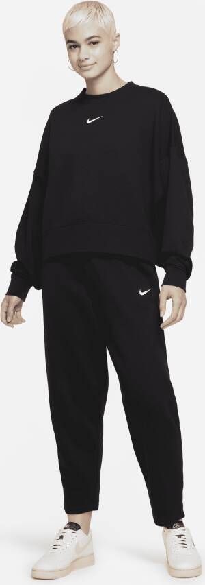 Nike Sportswear Collection Essentials Oversized sweatshirt van fleece met ronde hals voor dames Zwart - Foto 4