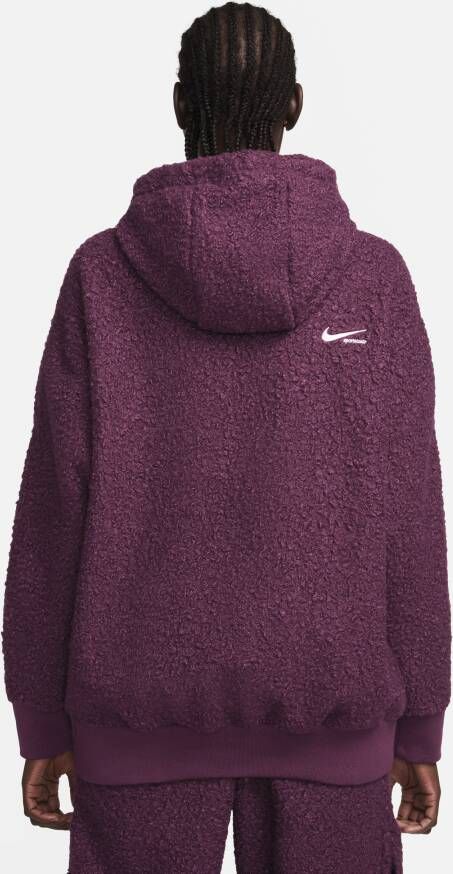 Nike Sportswear Collection hoodie van hoogpolige fleece voor dames Rood