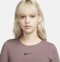 Nike Sportswear Croptop met lange mouwen voor dames Bruin - Thumbnail 2