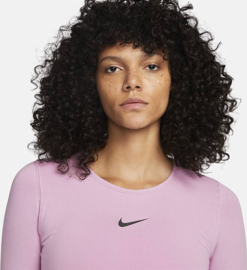 Nike Sportswear Croptop met lange mouwen voor dames Paars