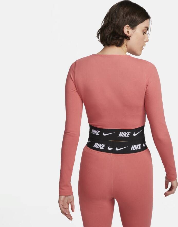 Nike Sportswear Croptop met lange mouwen voor dames Rood