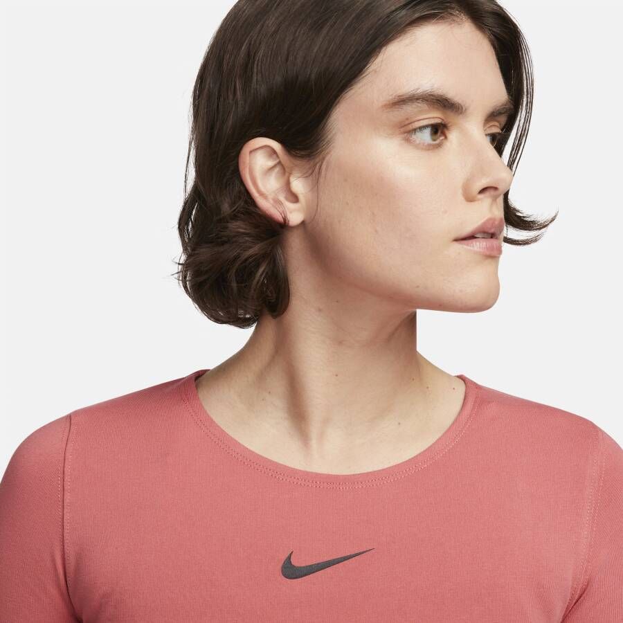 Nike Sportswear Croptop met lange mouwen voor dames Rood