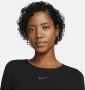 Nike Kort shirt met lange mouwen en logoprint model 'Crop Tape' - Thumbnail 4