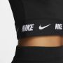 Nike Kort shirt met lange mouwen en logoprint model 'Crop Tape' - Thumbnail 5
