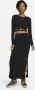 Nike Kort shirt met lange mouwen en logoprint model 'Crop Tape' - Thumbnail 6