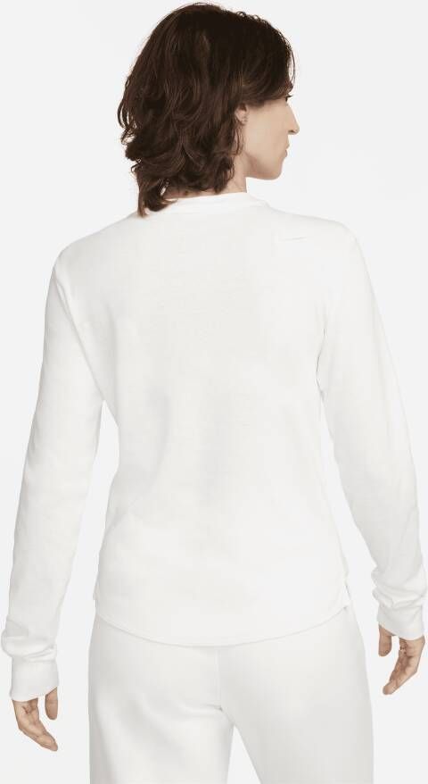 Nike Sportswear Damestop met lange mouwen en uitsnede Wit