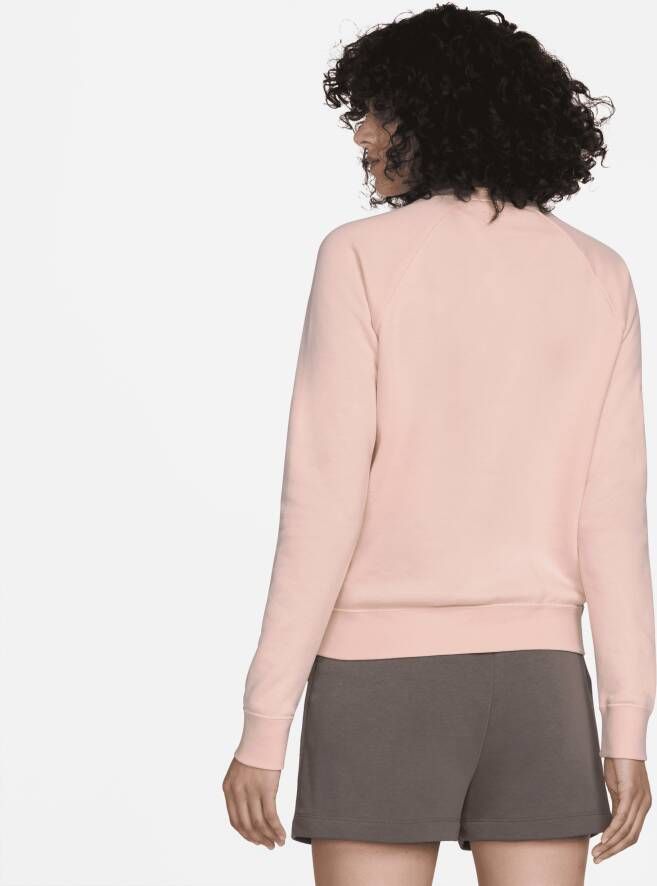 Nike Sportswear Essential Fleece sweatshirt met ronde hals voor dames Roze