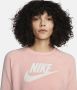Nike Sportswear Essential Fleece sweatshirt met ronde hals voor dames Roze - Thumbnail 4