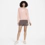 Nike Sportswear Essential Fleece sweatshirt met ronde hals voor dames Roze - Thumbnail 5