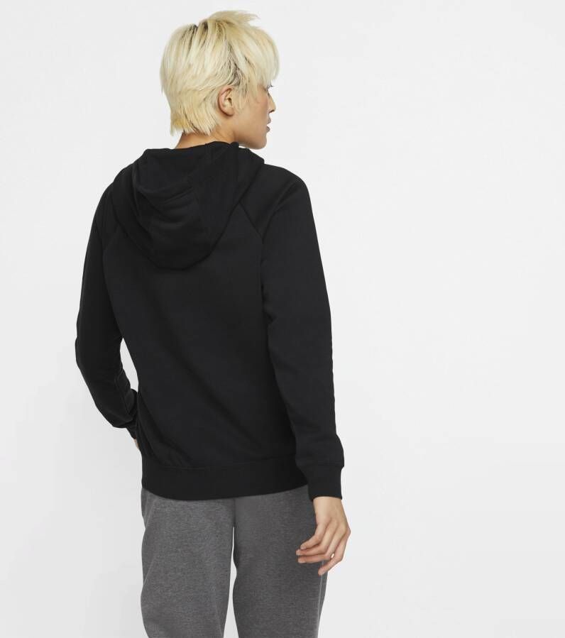 Nike Sportswear Essential Fleecehoodie met rits voor dames Zwart