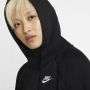 Nike Sportswear Essential Fleecehoodie met rits voor dames Zwart - Thumbnail 4