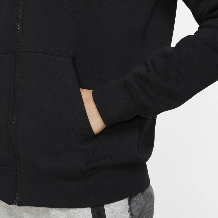 Nike Sportswear Essential Fleecehoodie met rits voor dames Zwart