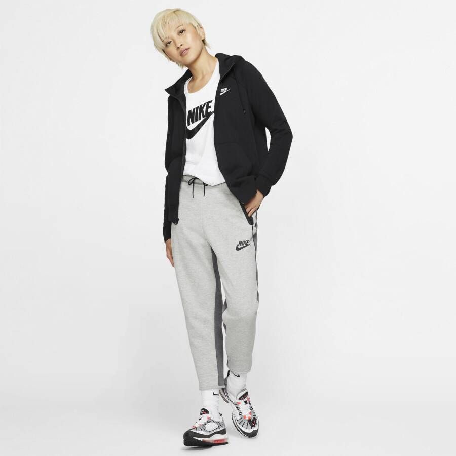 Nike Sportswear Essential Fleecehoodie met rits voor dames Zwart