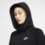 Nike Sportswear Essential Fleecehoodie met trechterhals voor dames Zwart - Thumbnail 3