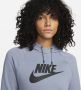 Nike Sportswear Essential Fleecehoodie voor dames Blauw - Thumbnail 3