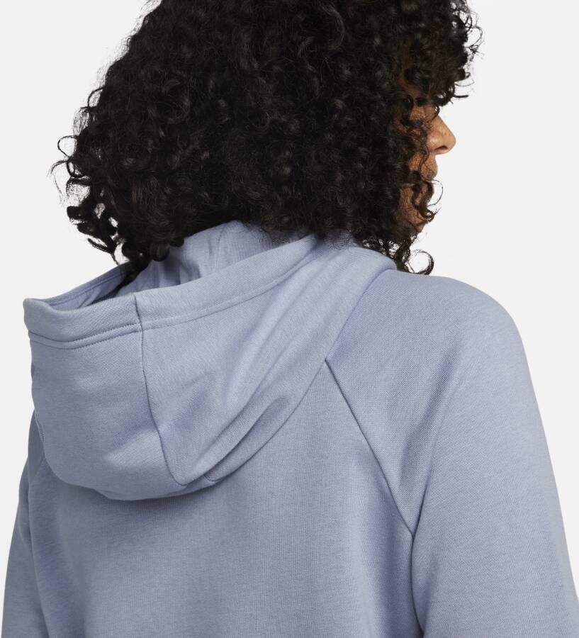 Nike Sportswear Essential Fleecehoodie voor dames Blauw