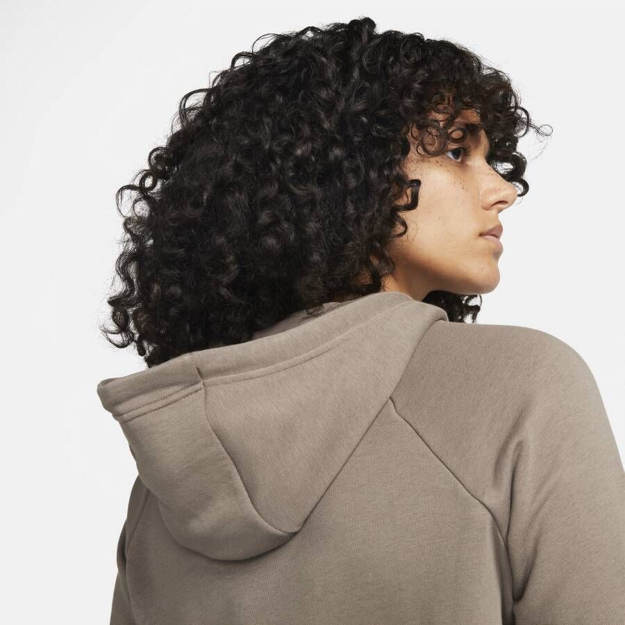 Nike Sportswear Essential Fleecehoodie voor dames Grijs