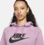 Nike Sportswear Essential Fleecehoodie voor dames Paars - Thumbnail 3