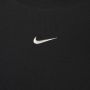 Nike Sportswear Chill Knit aansluitende cropped tanktop met mini-rib voor dames (Plus Size) Zwart - Thumbnail 4