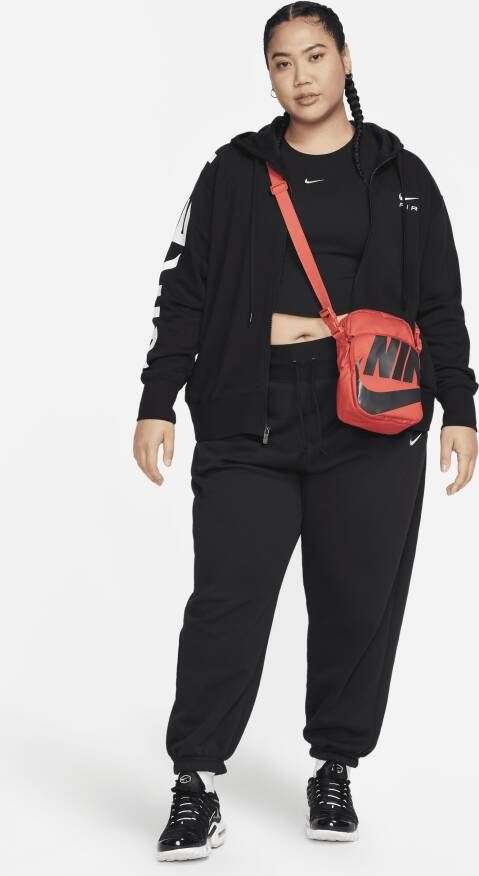 Nike Sportswear Chill Knit aansluitende cropped tanktop met mini-rib voor dames (Plus Size) Zwart