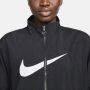 Nike Essential Geweven Jack Zwart Wit Black Dames - Thumbnail 4