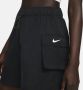 Nike Sportswear Essential Geweven damesshorts met hoge taille Zwart - Thumbnail 4