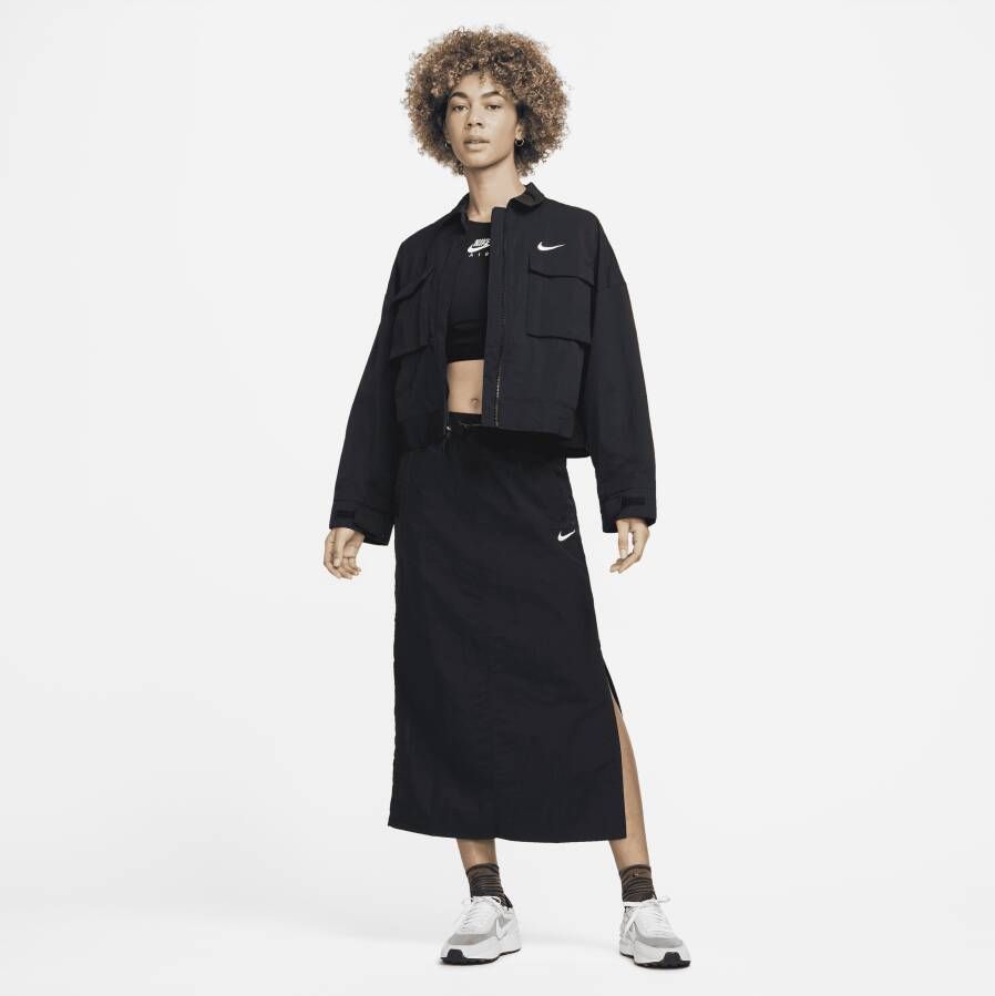 Nike Sportswear Essential Geweven rok met hoge taille Zwart - Foto 4
