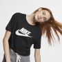 Nike Sportswear Essential Kort T-shirt met logo voor dames Zwart - Thumbnail 5
