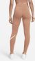 Nike Sportswear Essential Legging met halfhoge taille en Swoosh voor dames Bruin - Thumbnail 3