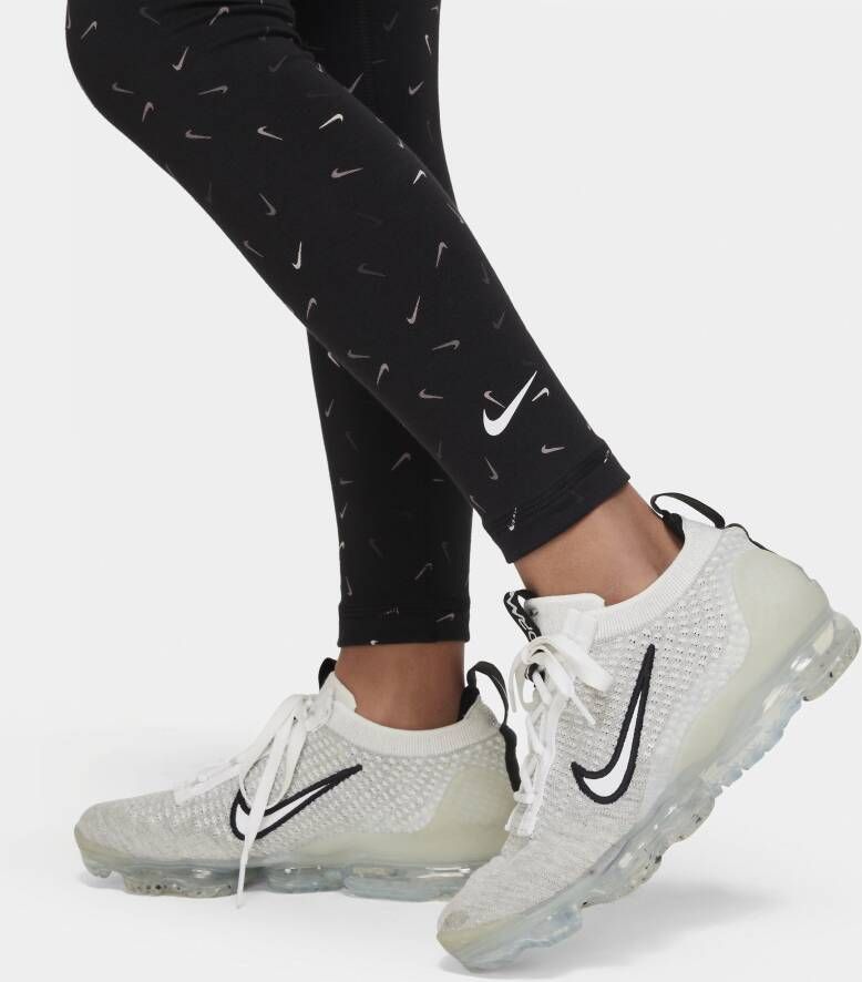 Nike Sportswear Essential Legging met halfhoge taille voor meisjes Zwart