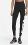 Nike Sportswear Essential Legging met hoge taille en graphic voor dames Zwart - Thumbnail 5