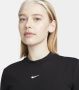 Nike Sportswear Essential Midi Dress Jurken Kleding black white maat: L beschikbare maaten:XS S M L - Thumbnail 3