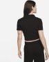 Nike Sportswear Essential Polotop met korte mouwen voor dames Zwart - Thumbnail 2