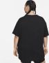 Nike Sportswear Essential T-shirt voor dames (Plus Size) Zwart - Thumbnail 2