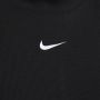 Nike Sportswear Essentials geribde damestop met hoge kraag en korte mouwen Zwart - Thumbnail 4