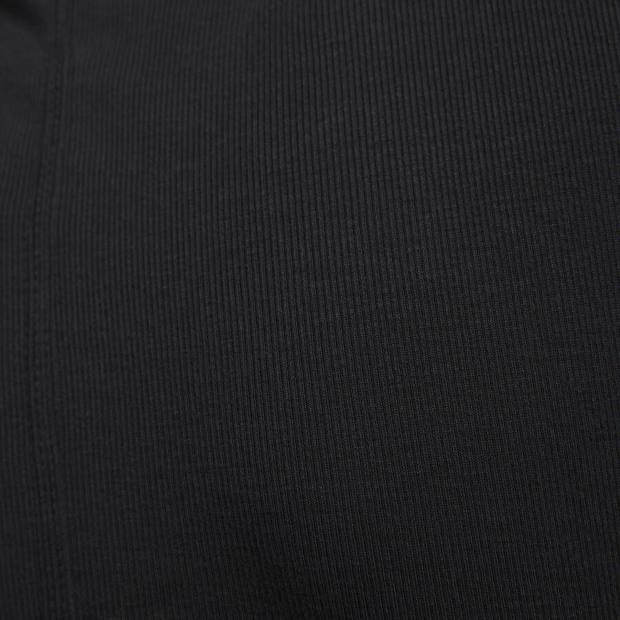 Nike Sportswear Essentials geribde damestop met hoge kraag en korte mouwen Zwart