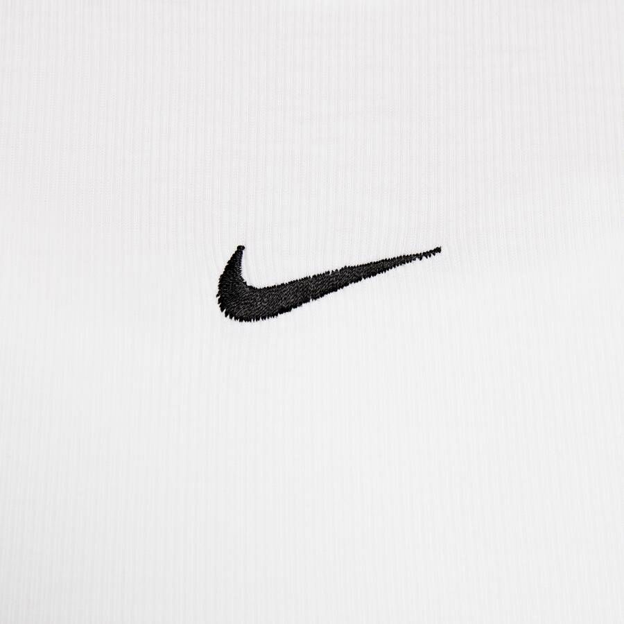 Nike Sportswear Chill Knit aansluitende korte tanktop met mini-rib voor dames Wit