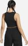 Nike Sportswear Chill Knit aansluitende korte tanktop met mini-rib voor dames Zwart - Thumbnail 2