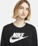 Nike Sportswear Essentials T-shirt met lange mouwen en logo voor dames Zwart - Thumbnail 4