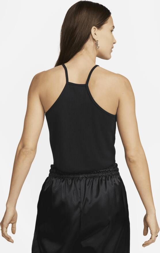 Nike Sportswear Essentials tanktop met ribbelstructuur voor dames Zwart