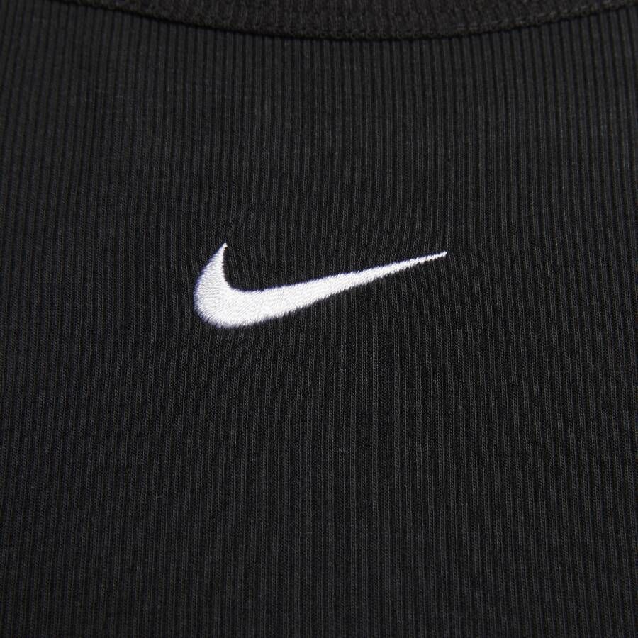 Nike Sportswear Essentials tanktop met ribbelstructuur voor dames Zwart