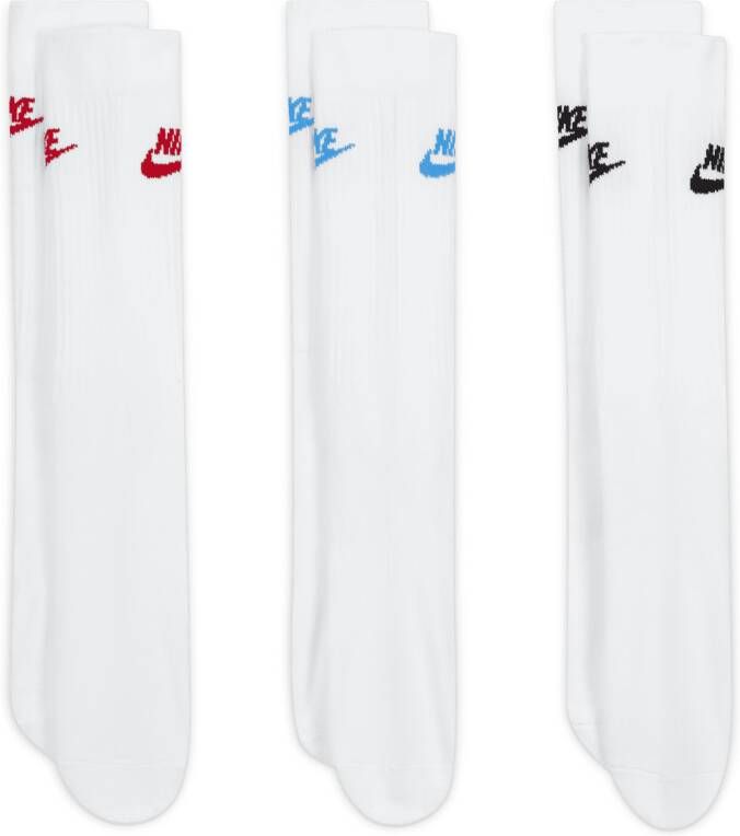 Nike Sportswear Everyday Essential Crew sokken (3 paar) Meerkleurig