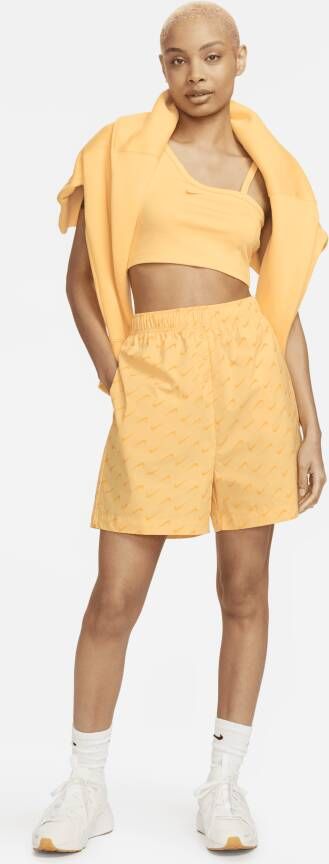 Nike Sportswear Everyday Modern Geweven damesshorts met hoge taille Bruin