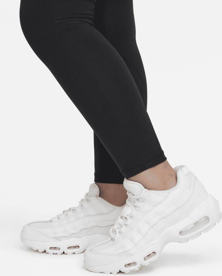 Nike Sportswear Favorites Legging met hoge taille voor meisjes (grotere maten) Zwart