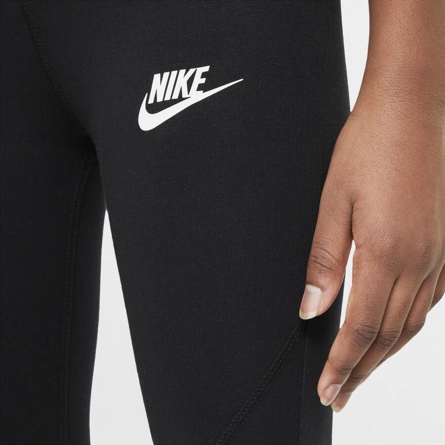 Nike Sportswear Favorites Legging met hoge taille voor meisjes Zwart