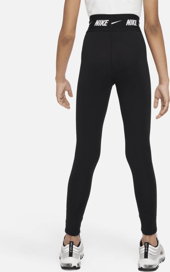 Nike Sportswear Favorites legging met hoge taille voor meisjes Zwart - Foto 2